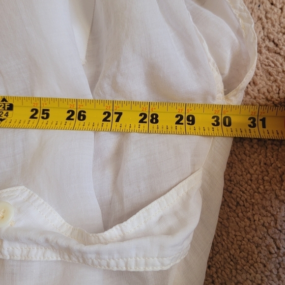 Anthropologie Lilka Oversized White Zip Up Top XS/S - Picture 9 of 11